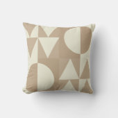 ニュートラルハーフトーンの幾何学的パターンII クッション (正面)