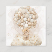 ニュートラルバルーン付きテディベアおむつラッフル エンクロージャーカード (裏面)