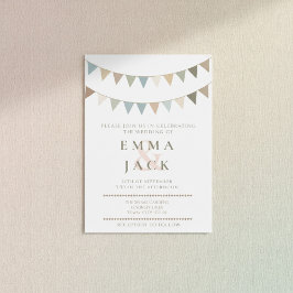 ニュートラルバンティンラスチック結婚パステル 招待状