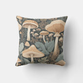 ニュートラルパステルキノコ自然葉 クッション (裏面)