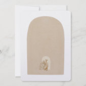 ニュートラルパンパスグラスギラフェベビーシャワーインビタティ 招待状 (裏面)