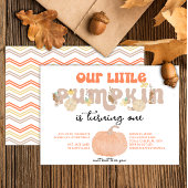 ニュートラルパンプキンファースト誕生日招待状 招待状