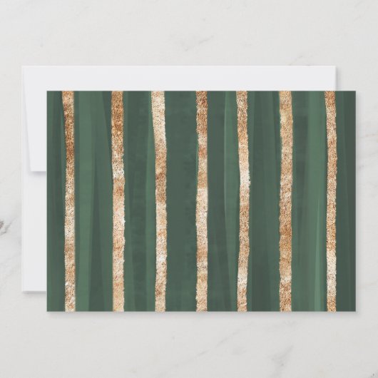 ニュートラルパンプキン秋グリーン金ゴールド2歳の誕生日 招待状 (裏面)