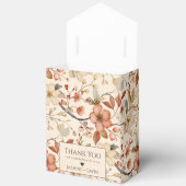 ニュートラルパーソナライズされたベージュワイルドフラワーベビーシャワー フェイバーボックス (見開き)