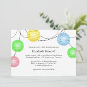 ニュートラルパーティーランタンベビーシャワー招待状 招待状 (スタンド正面)