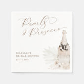 ニュートラルパール&プロセッコブライダルシャワー スタンダードカクテルナプキン (正面)