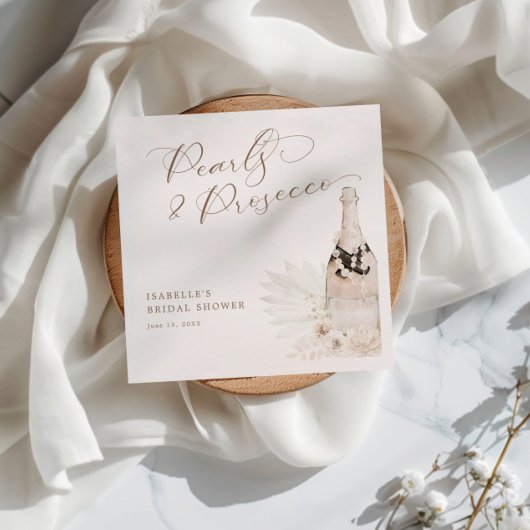 ニュートラルパール&プロセッコブライダルシャワー スタンダードカクテルナプキン