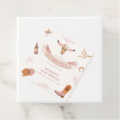 ニュートラルピンクボホワイルドウェスト女性のカーボーイベビーシャワー フェイバータグ (インサイチュ)