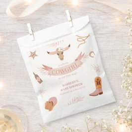 ニュートラルピンクボホワイルドウェスト女性のカーボーイベビーシャワー フェイバーバッグ