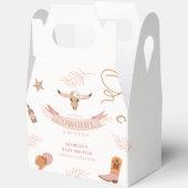 ニュートラルピンクボホワイルドウェスト女性のカーボーイベビーシャワー フェイバーボックス (見開き)