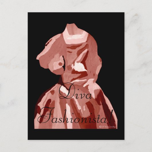 ニュートラルファッショニスタのDiva ポストカード (正面)