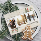 ニュートラルファームハウスグリーナリー樺の木フォトコラージュ シーズンカード