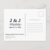 ニュートラルフォトコラージュ日付の保存 ポストカード (裏面)