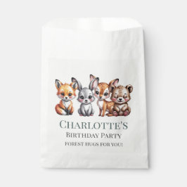 ニュートラルフォレスト動物可愛いウッドランドキッドのパーティー フェイバーバッグ