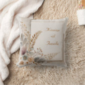 ニュートラルフォークアートワイルドフラワー結婚ズ クッション (ブランケット)