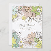 ニュートラルフラワーズリハーサルディナーDIYカスタム招待状 招待状 (正面)