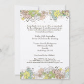 ニュートラルフラワーズリハーサルディナーDIYカスタム招待状 招待状 (裏面)