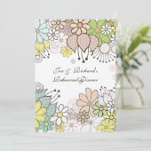 ニュートラルフラワーズリハーサルディナーDIYカスタム招待状 招待状 (スタンド正面)