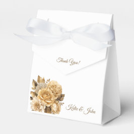 ニュートラルフラワーブーケ結婚の感謝 –  フェイバーボックス