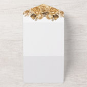 ニュートラルフラワーブーケ結婚ホワイトのQRコード –  オールインワン招待状 (外側)