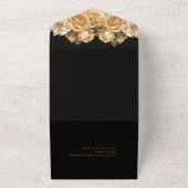 ニュートラルフラワーブーケ結婚ーズ オールインワン招待状 (外側)