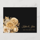 ニュートラルフラワーブーケ – ウェディングRSVP- インビテーションポストカード (正面)