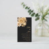 ニュートラルフラワー結婚ブーケの日付 –  名刺 (スタンド正面)