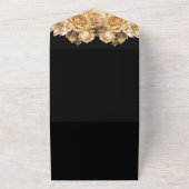 ニュートラルフラワー結婚ブーケのQRコード –  オールインワン招待状 (外側)