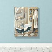 ニュートラルフランスのバスルーム キャンバスプリント (インサイチュ (ウッドフロア))