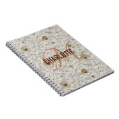 ニュートラルフローラツールレザーモノグラム名 ノートブック (右側)