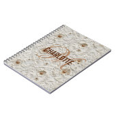 ニュートラルフローラツールレザーモノグラム名 ノートブック (左側)