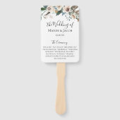 ニュートラルフローラブーケ結婚式 プログラムファン ハンドファン (正面)