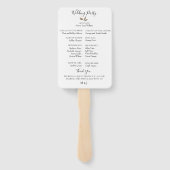 ニュートラルフローラブーケ結婚式 プログラムファン ハンドファン (裏面)