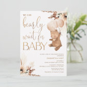 ニュートラルフローラベビーの赤ちゃんシャワーを待つ 招待状 (スタンド正面)