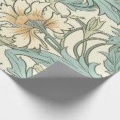 ニュートラルフローラモダンバックグラウンドコテージコーレシック ラッピングペーパー (角)