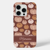 ニュートラルブラウンの秋のかぼちゃ Case-Mate iPhoneケース (裏面)