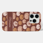 ニュートラルブラウンの秋のかぼちゃ Case-Mate iPhoneケース (裏面 (横))