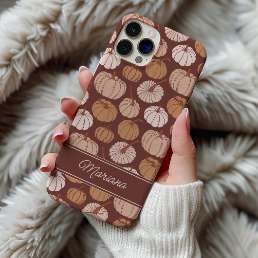 ニュートラルブラウンの秋のかぼちゃ Case-Mate iPhoneケース