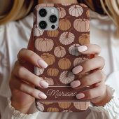 ニュートラルブラウンの秋のかぼちゃ Case-Mate iPhoneケース