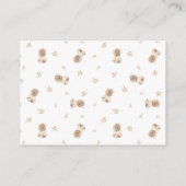 ニュートラルブラウンテディベア赤ちゃんシャワー予約リクエスト エンクロージャーカード (裏面)