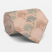 ニュートラルブラウンブルーグリーンかわいいシンプルスモールスケール ネクタイ (ロール)