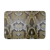 ニュートラルブラウンベージュアニマルプリントスネークスキン バスマット (正面)