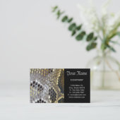 ニュートラルブラウンベージュアニマルプリントスネークスキン 名刺 (スタンド正面)