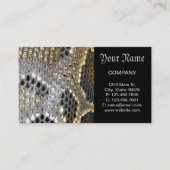 ニュートラルブラウンベージュアニマルプリントスネークスキン 名刺 (正面)