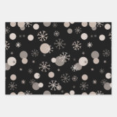 ニュートラルブラウンベージュボホウィンタークリスマス ラッピングペーパーシート (正面2)