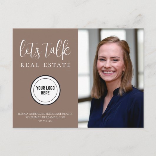 ニュートラルブラウン実在エテートマーケティング ポストカード (正面)