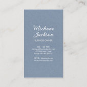 ニュートラルブルーモダンボタニカルリーフシンプルモダン 名刺 (裏面)