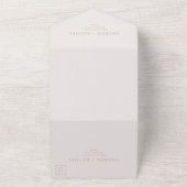 ニュートラルブロック春の結婚式写真 オールインワン招待状 (外側)