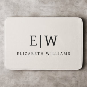 ニュートラルプロフェッショナルシンプルモノグラムミニマリスト バスマット