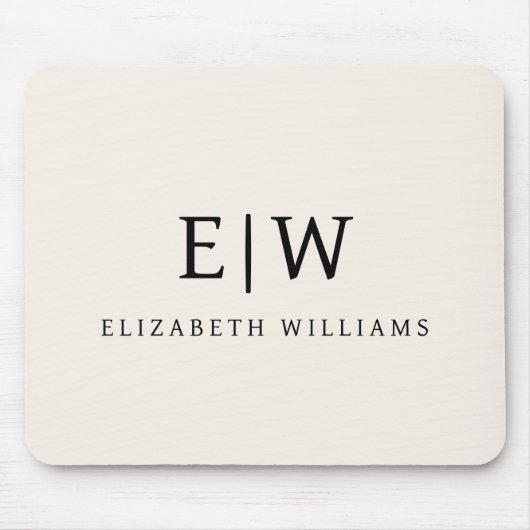 ニュートラルプロフェッショナルシンプルモノグラムミニマリスト マウスパッド (正面)